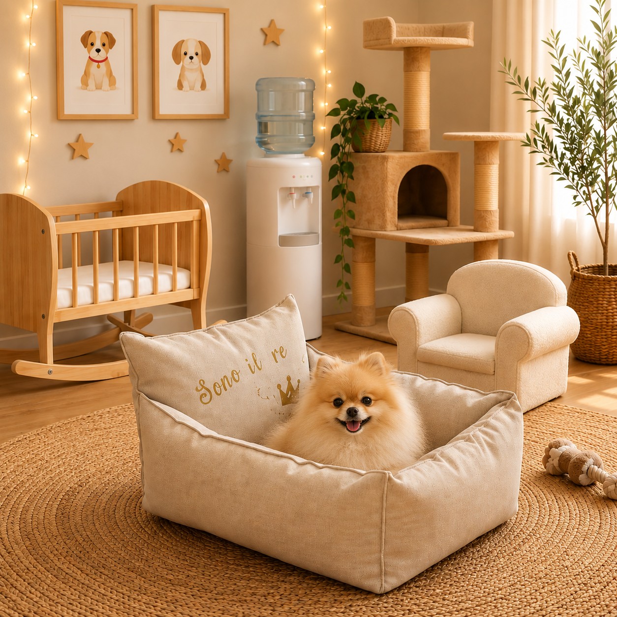 Cuccia Divanetto Artigianale in Cotone per Cani
